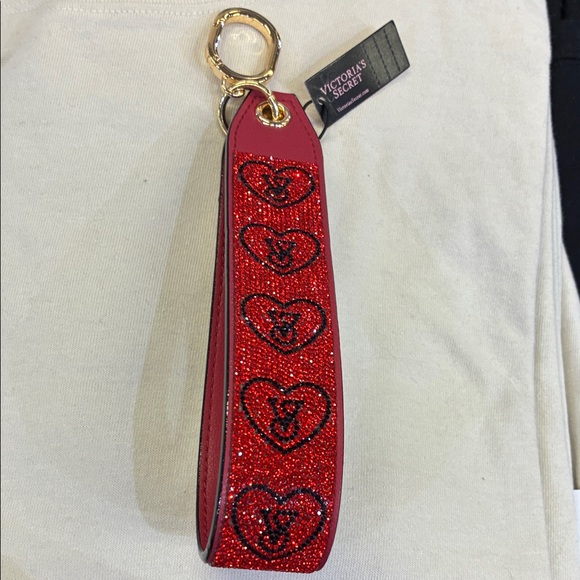 Victoria's Secret Glittery Red Heart Keychain - Picture 3 of 8
